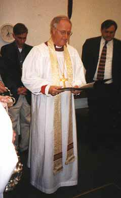 Bishop Bennison Blesses the ringers and ringing room.