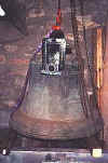 the tenor bell resting on the frame
